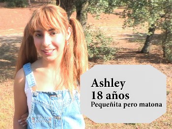 Ashley, 18 years old, small but powerful, accepts a BLIND DATE. She wants experienced older men ;)